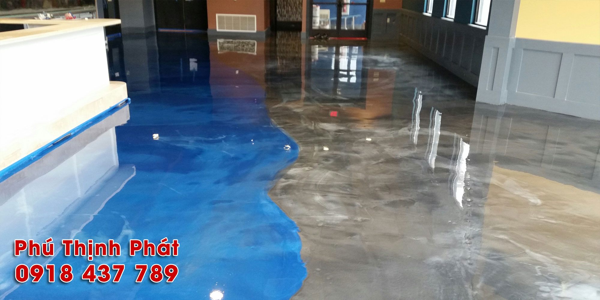 Sơn nền nhà xưởng hệ sơn lăn